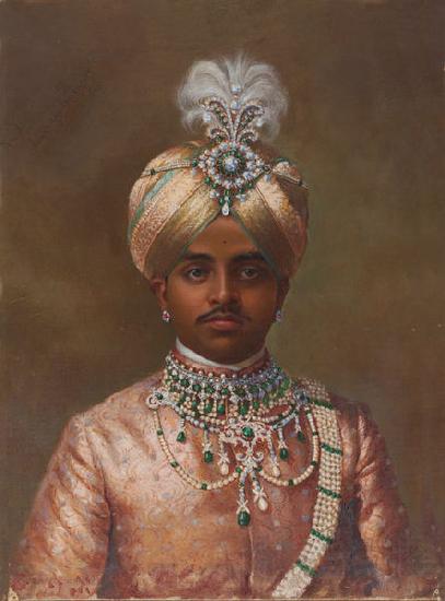 Krishna Raja Wadiyar IV Portrait of Maharaja Sir Sri Krishnaraja Wodeyar Bahadur Spain oil painting art